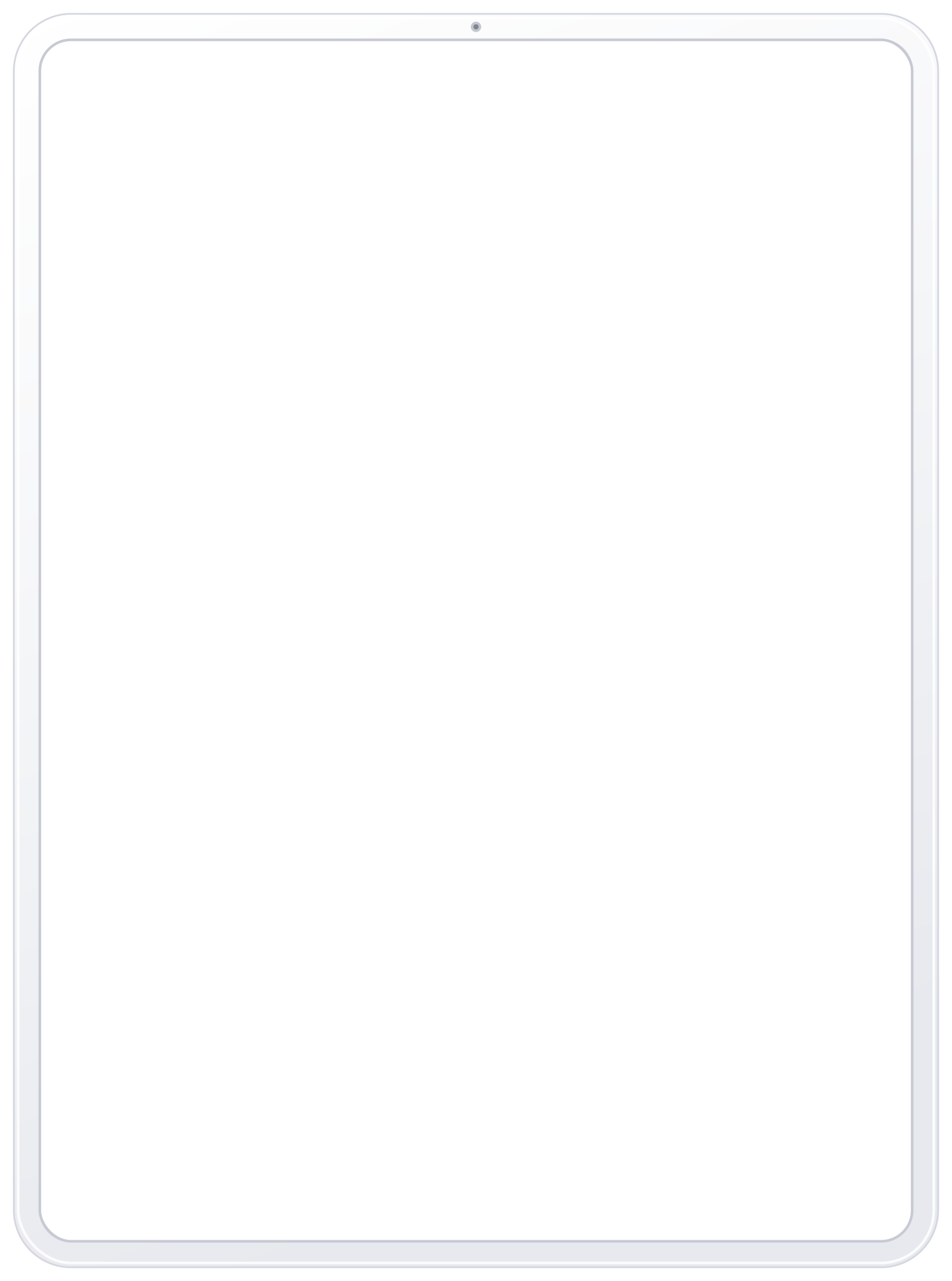 iPad with white cover
